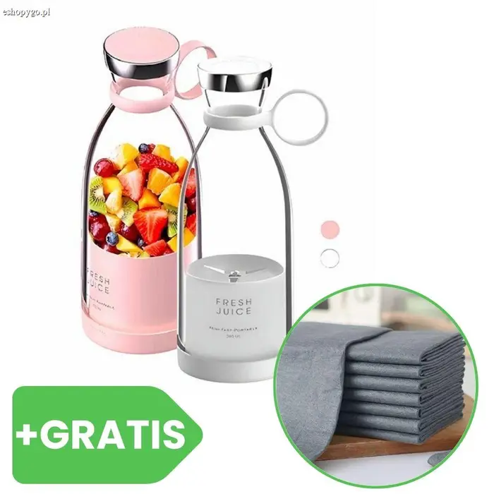 Przenośny blender do soków JUICEMATE + GRATIS ściereczki czyszczące MAGIC FIBER
