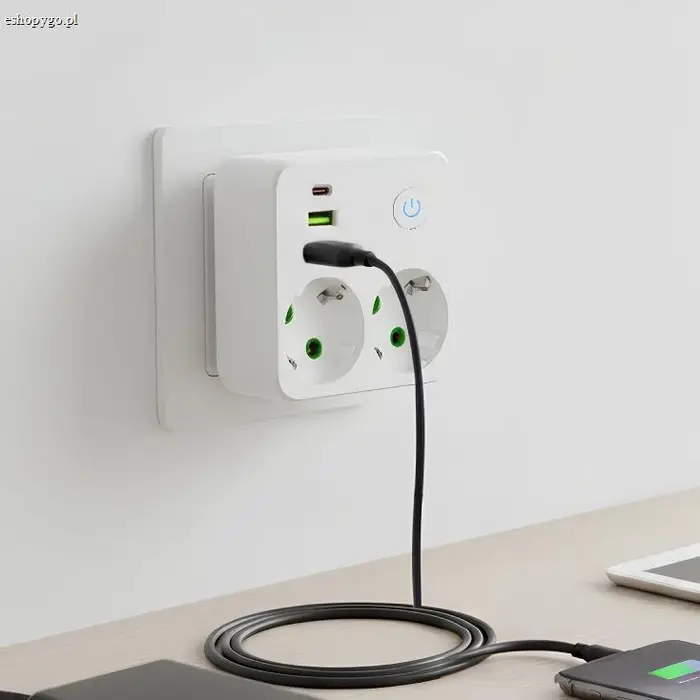 EU rozdzielacz zasilania z portami USB PLUGIN