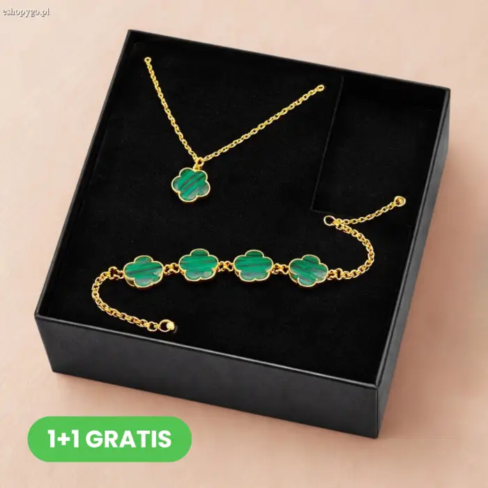 Zestaw prezentowy – naszyjnik + GRATIS bransoletka w pudełku prezentowym GREENROSE 1+1 GRATIS