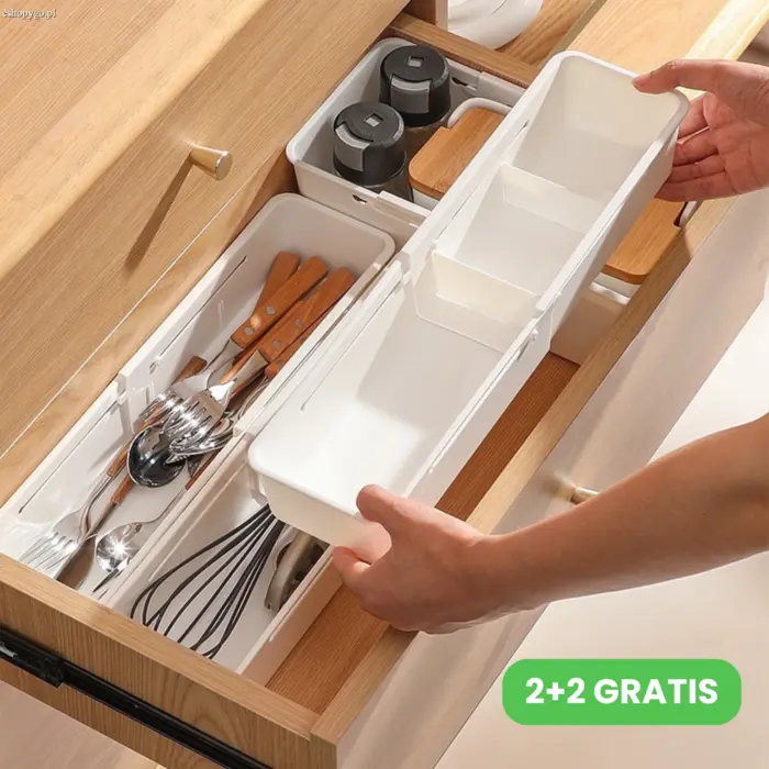 Regulowane przegrody do szuflad ORDERY 2+2 GRATIS