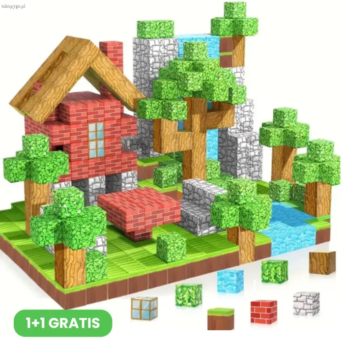 Magnetyczne mini kostki (48 szt.) CRAFTBLOCK 1+1 GRATIS