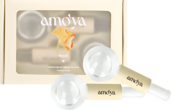 AMO'YA, Masaż, szklane kule do masażu na zimno, 2 szt.