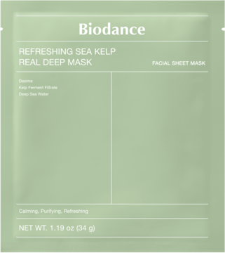 BIODANCE, Refreshing Sea Kelp Real Deep, maska w płachcie, hydrożelowa, odświeżająca, 1 szt.