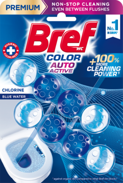 Bref, Premium Color Auto Active, zawieszka do WC, Chlorine, 2x50 g