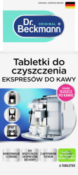 Dr. Beckmann, Original, tabletki do czyszczenia ekspresów do kawy, 6 szt.