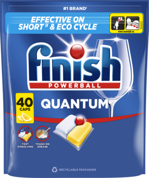FINISH, Quantum, kapsułki do zmywarki, Lemon, 40 szt.