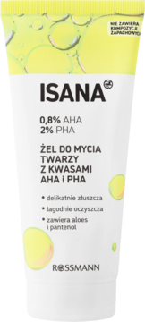 Isana, Love Your Skin, żel do mycia twarzy, z kwasami AHA i PHA, 100 ml