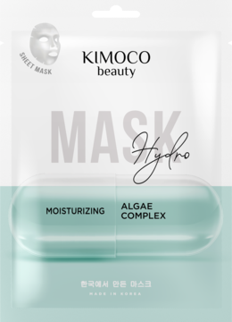 KIMOCO, Beauty Hydro, maska w płachcie z kompleksem alg, nawilżająca, 23 ml
