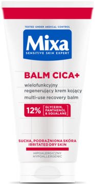 Mixa, Balm Cica+, krem do ciała, twarzy i ust, regenerujący, kojący, 50 ml