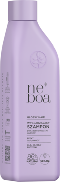 Neboa, Glossy Hair, szampon do włosów każdego rodzaju, wygładzający, efekt tafli wody, 300 ml