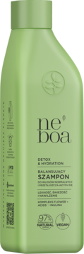 Neboa, Detox & Hydration, szampon do włosów normalnych i przetłuszczających się, balansujący, lekkość, świeżość i nawilżenie, 300 ml