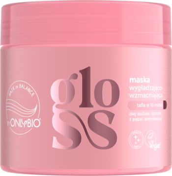 ONLYBIO HAIR IN BALANCE, Gloss, maska do włosów, wygładzająco-wzmacniająca, efekt tafli, 280 ml
