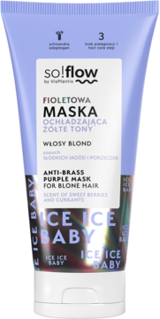 so!flow by Vis Plantis, maska do włosów, fioletowa, ochładzająca żółte tony, zapach słodkich jagód i porzeczek, 200 ml