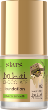 STARS, Dubai Chocolate, podkład do twarzy, kryjąco-wygładzający, nr 02 Neutral Light, 25 g